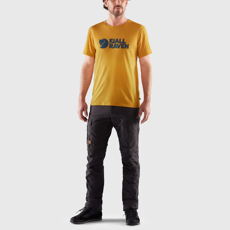 Fjallraven Logo T-Shirt Mens in Ochre-2