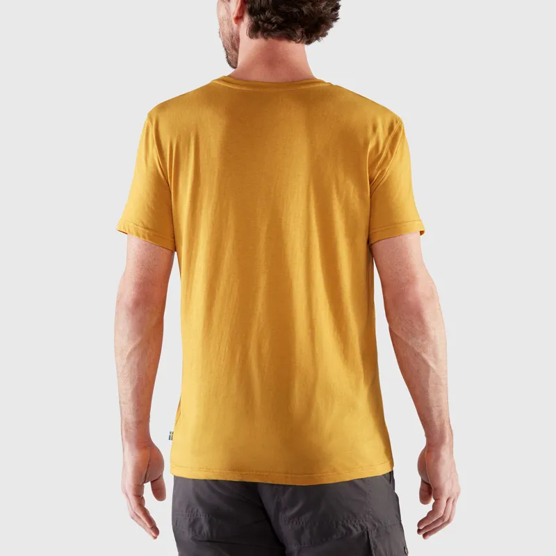 Fjallraven Logo T-Shirt Mens in Ochre-3