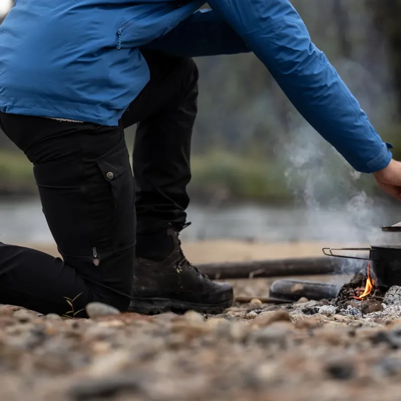 Fjallraven Abisko Hybrid Trail Trousers Mens in Black-5