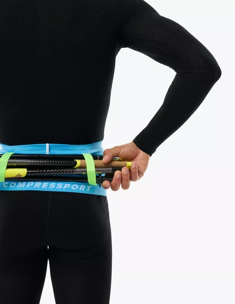 Compressport Free Belt Pro 2.0 in Norse Blue/Neon Green-2