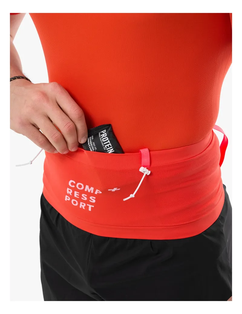 Compressport Free Belt Pro in Tigerlily/Fluo Red-2