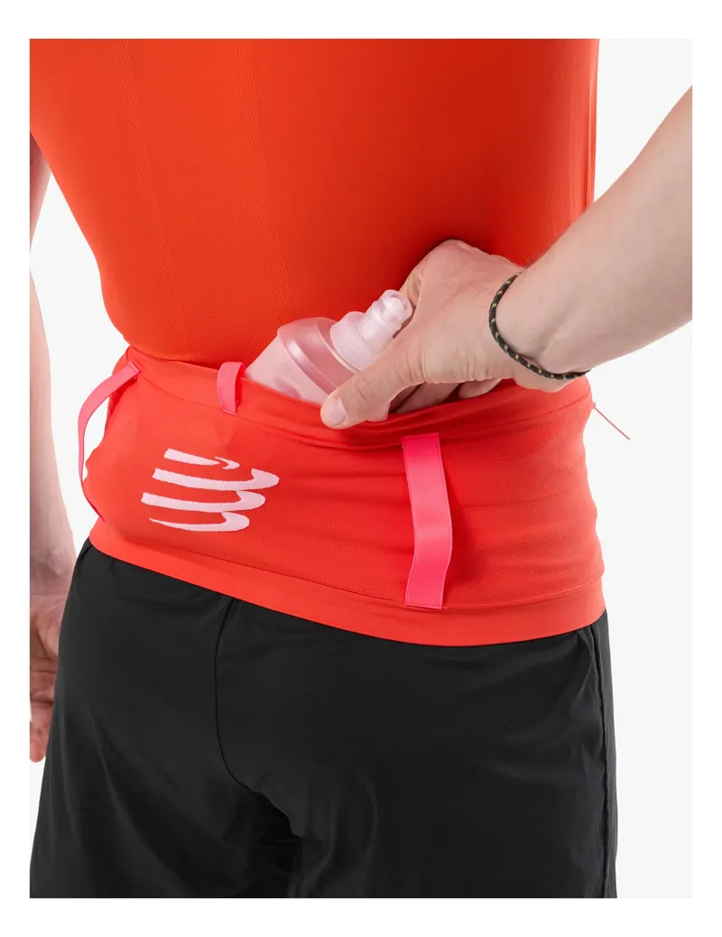 Compressport Free Belt Pro in Tigerlily/Fluo Red-3