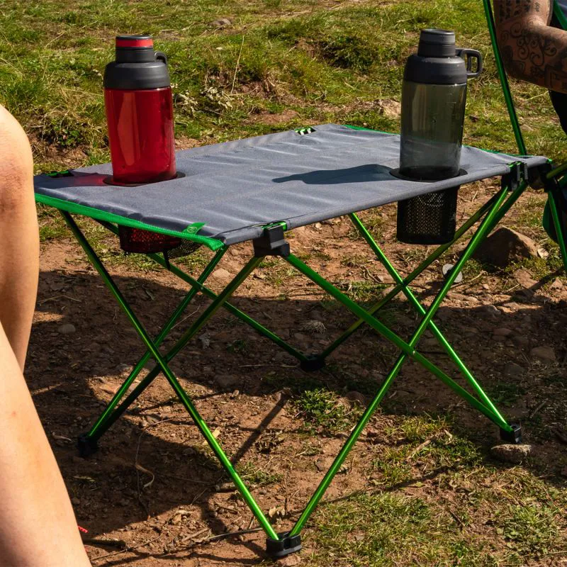 Highlander Ayr Folding Table in Green/Grey-4