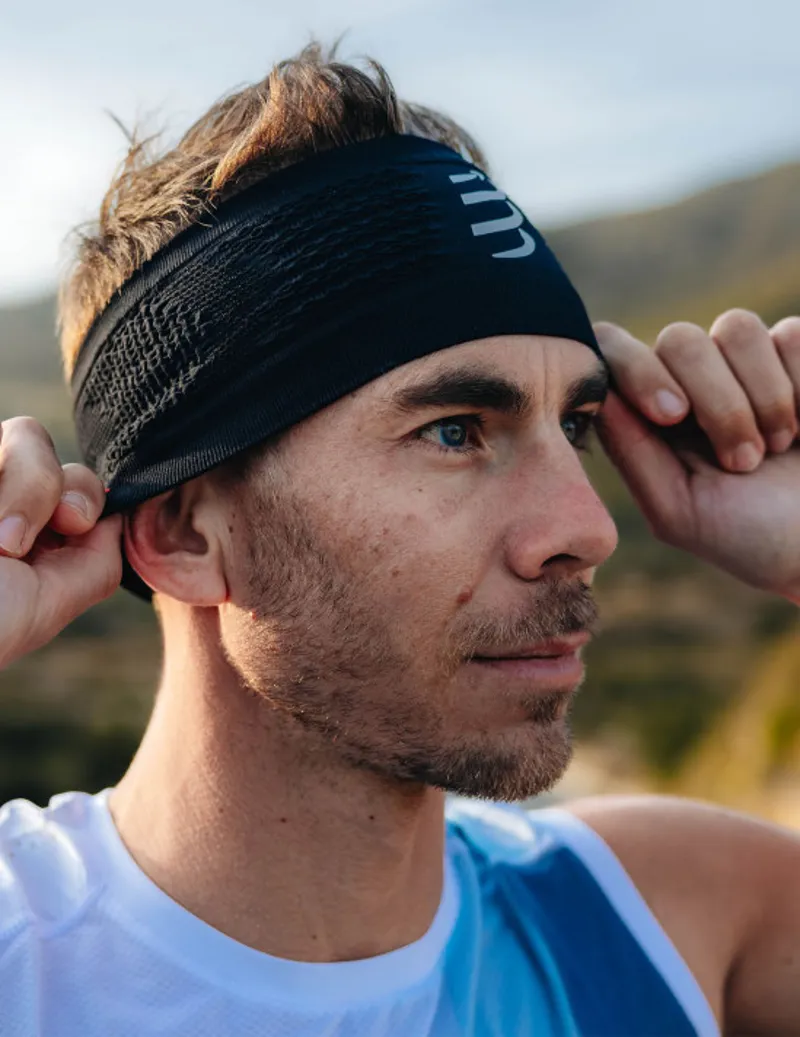 CompresSport Headband On/Off in Black/White-3