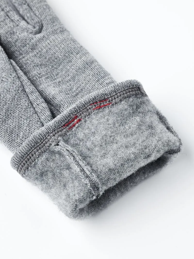 Hestra Gravita Merino Liner 5 Finger Gloves in Grey-2
