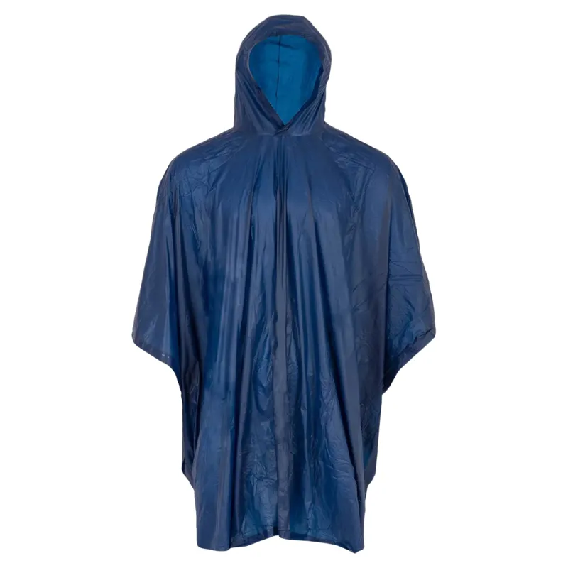 Highlander PEVA Lightweight Hooded Poncho in Blue