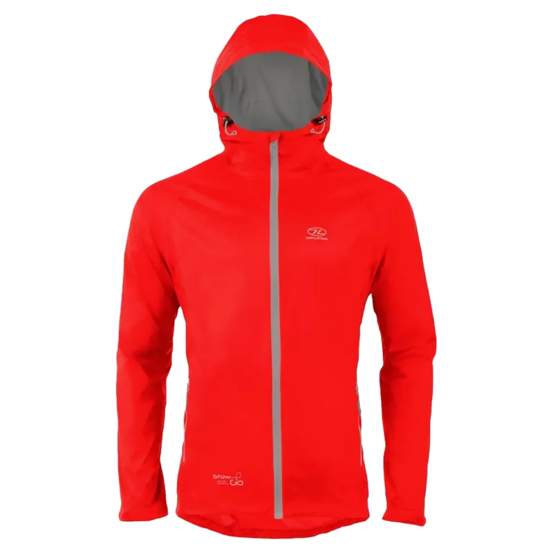 Highlander Stow and Go Packaway Jacket Unisex in Red