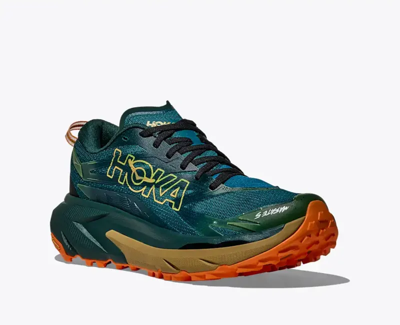 Hoka Mafate 5 Trail Running Shoes Mens in Tidal Wave/Mustard Seed-3