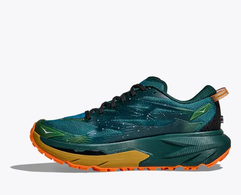 Hoka Mafate 5 Trail Running Shoes Mens in Tidal Wave/Mustard Seed-5