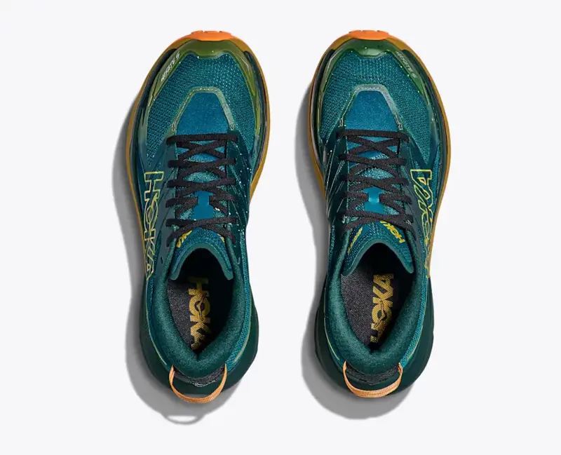 Hoka Mafate 5 Trail Running Shoes Mens in Tidal Wave/Mustard Seed-7