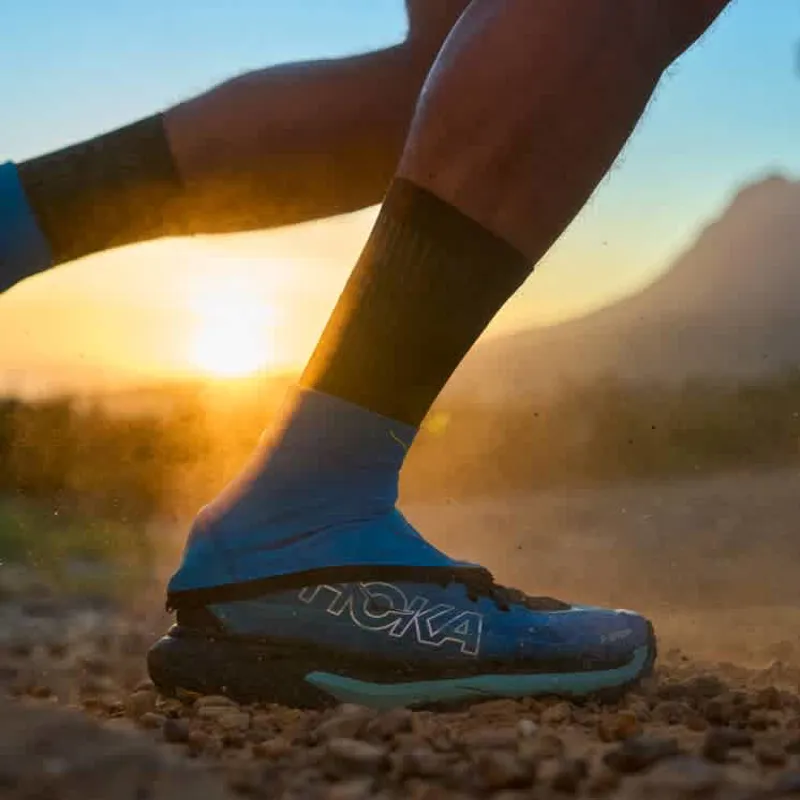 Hoka Mafate 5 Trail Running Shoe Womens in Midnight Blue/Starlight Glo-11