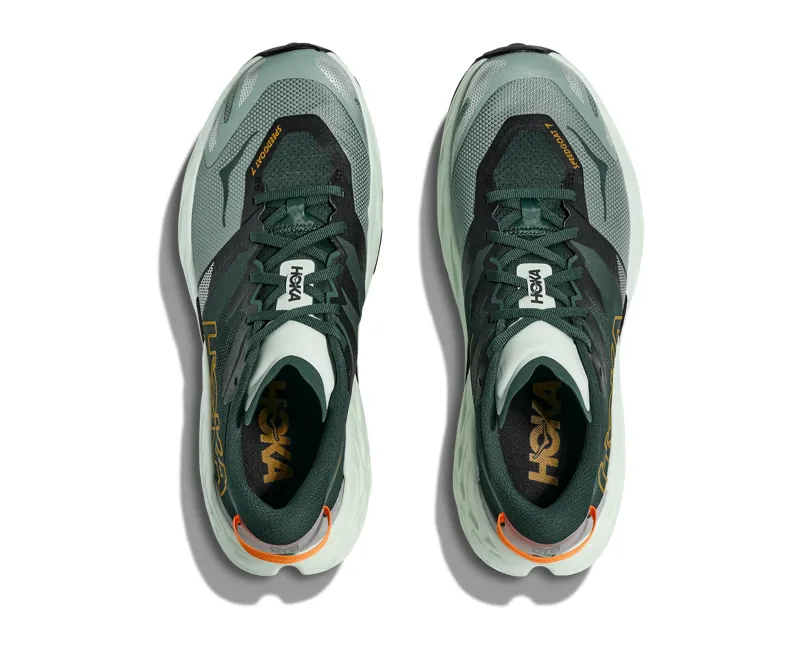 Hoka Speedgoat 7 Trail Running Shoes Mens in Bay Leaf/Sea Glass-6