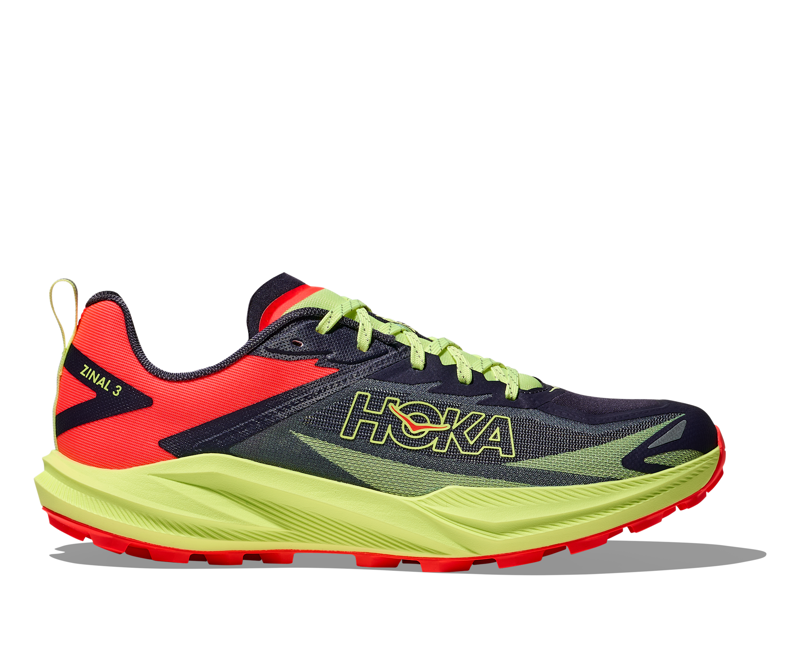 Hoka Zinal 3 Trail Running Shoes Mens in Squid Ink/Neon Yuzu