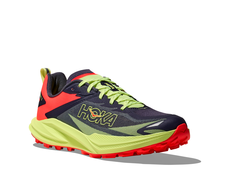 Hoka Zinal 3 Trail Running Shoes Mens in Squid Ink/Neon Yuzu-3