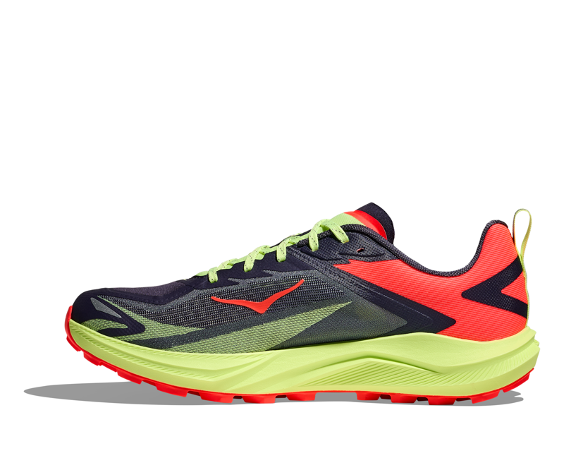 Hoka Zinal 3 Trail Running Shoes Mens in Squid Ink/Neon Yuzu-5
