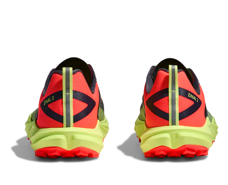 Hoka Zinal 3 Trail Running Shoes Mens in Squid Ink/Neon Yuzu-6
