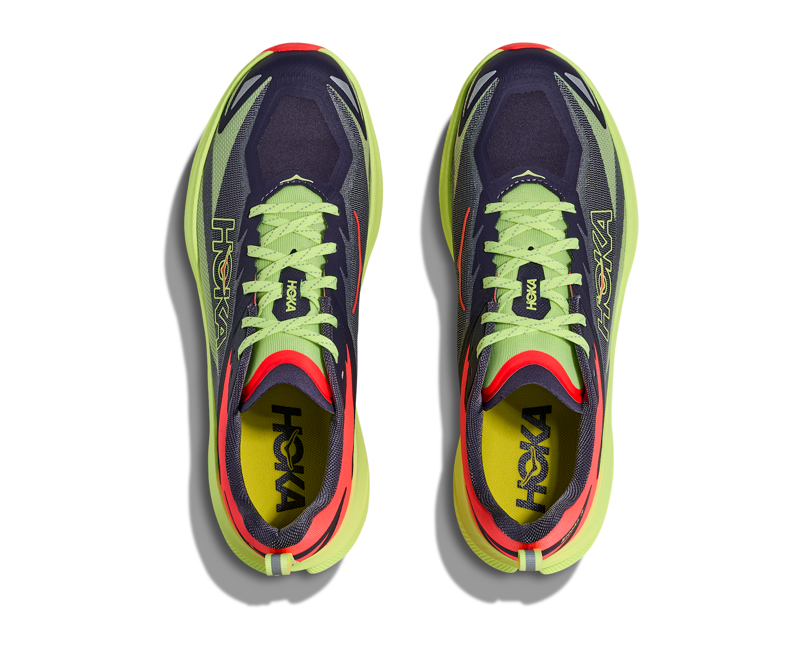 Hoka Zinal 3 Trail Running Shoes Mens in Squid Ink/Neon Yuzu-7