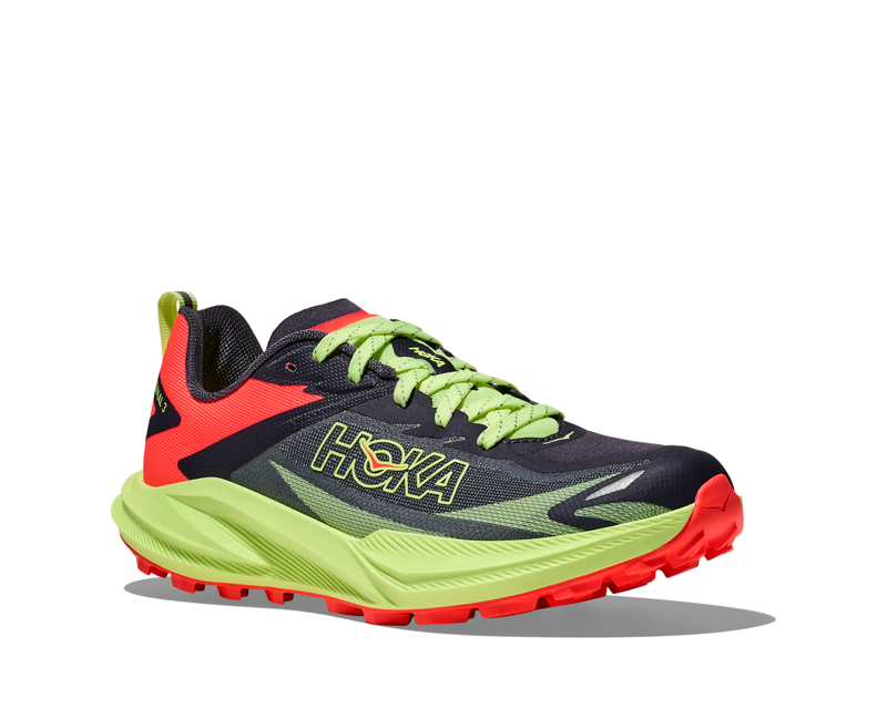 Hoka Zinal 3 Trail Running Shoes Womens in Squid Ink/Neon Yuzu-5