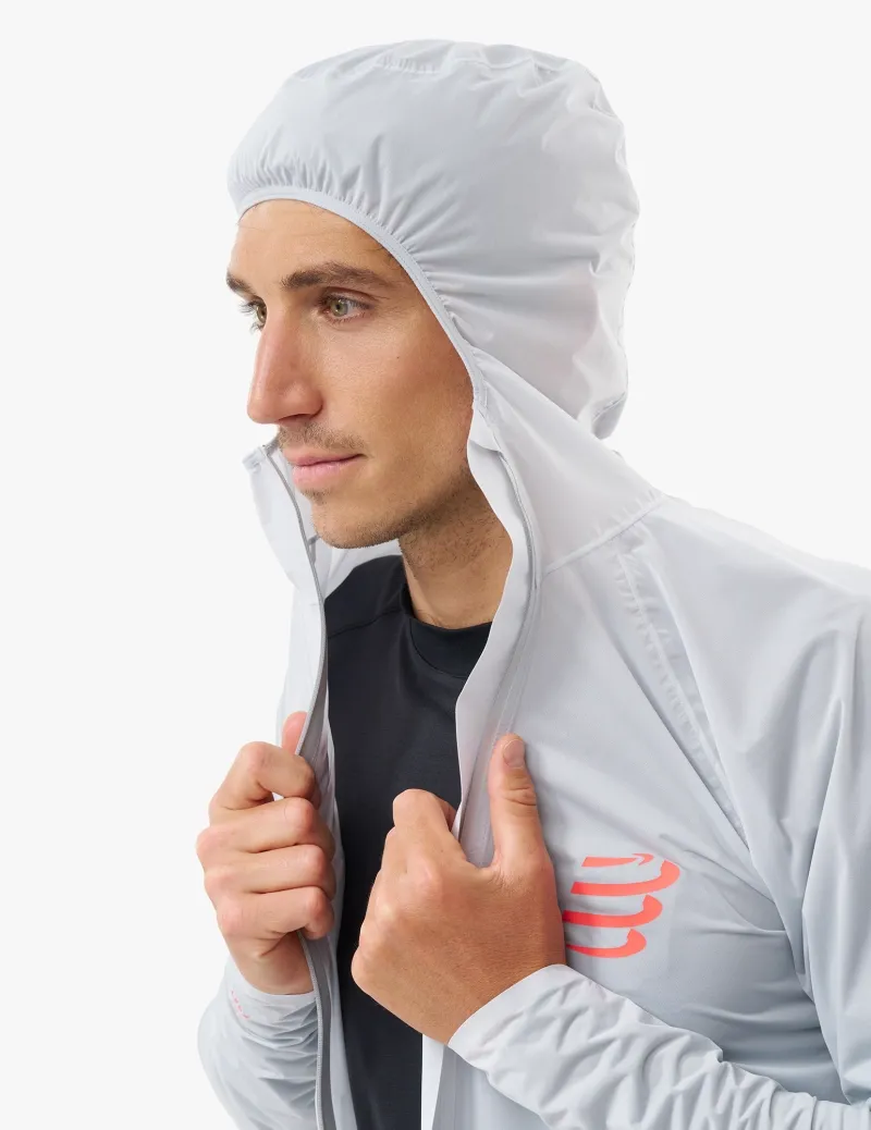 CompresSport Hurricane Waterproof 10/10 Jacket Unisex in Grey Dawn-3