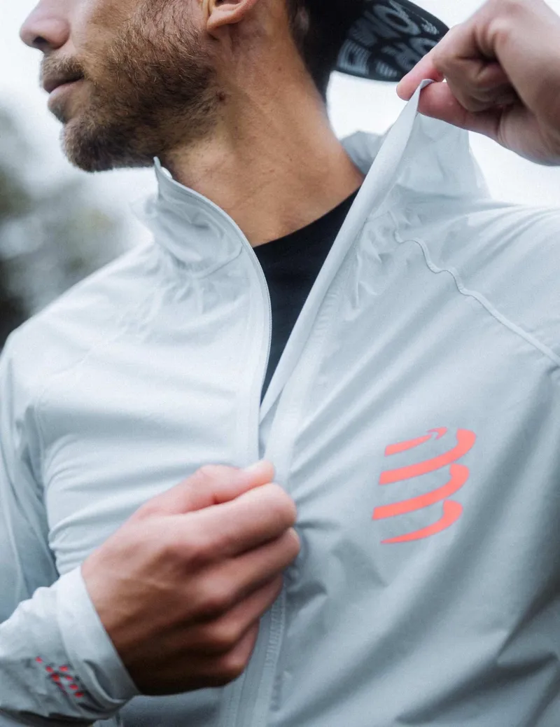 CompresSport Hurricane Waterproof 10/10 Jacket Unisex in Grey Dawn-4