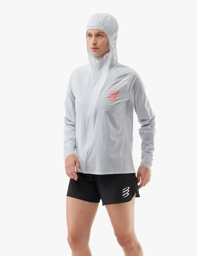 CompresSport Hurricane Waterproof 10/10 Jacket Womens in Grey Dawn-2
