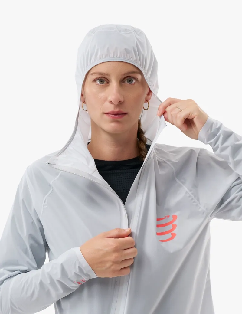 CompresSport Hurricane Waterproof 10/10 Jacket Womens in Grey Dawn-3
