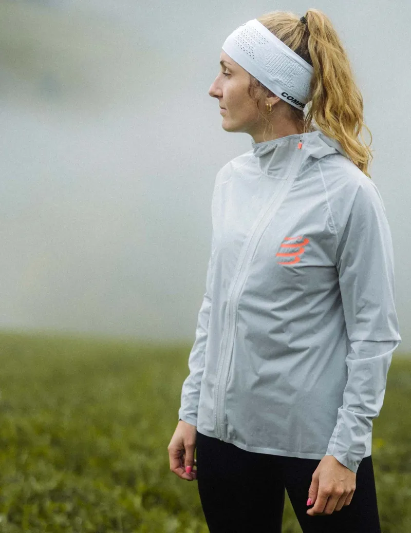 CompresSport Hurricane Waterproof 10/10 Jacket Womens in Grey Dawn-6