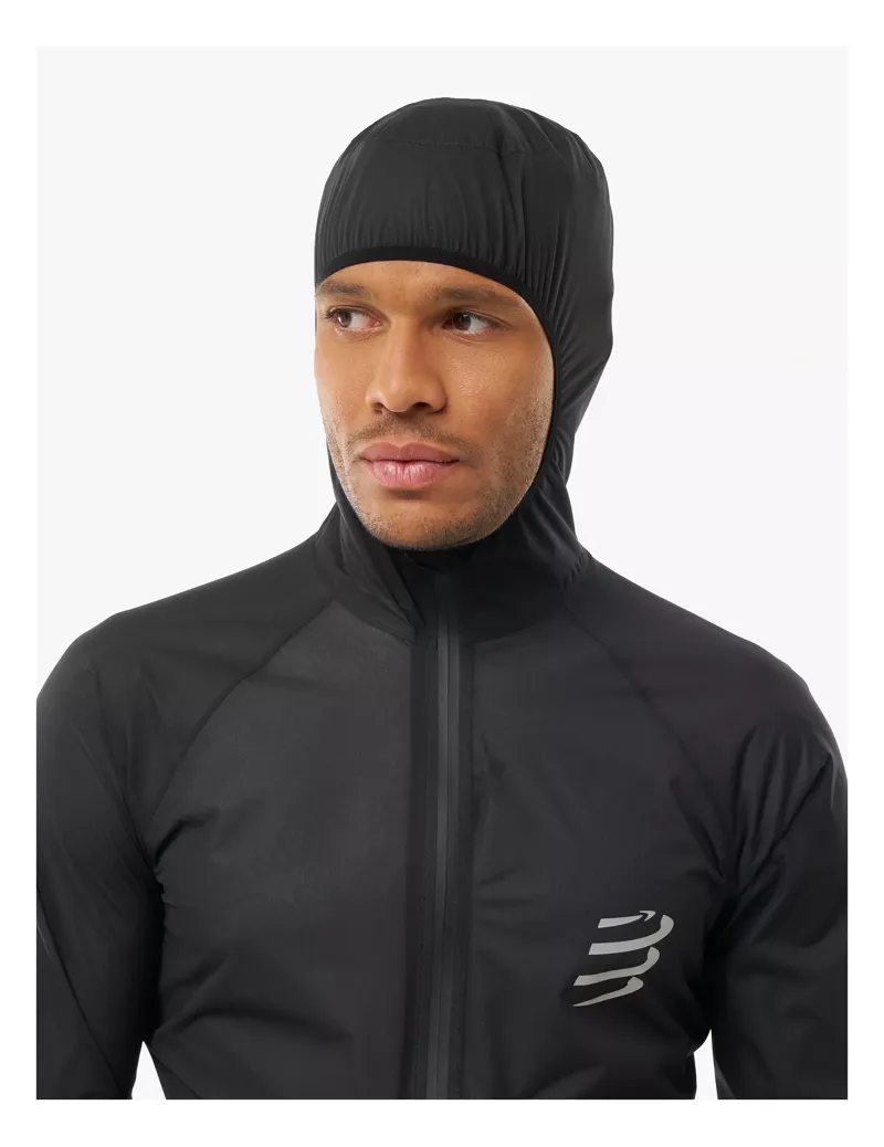 Compressport Hurricane Waterproof Jacket Mens in Black-3