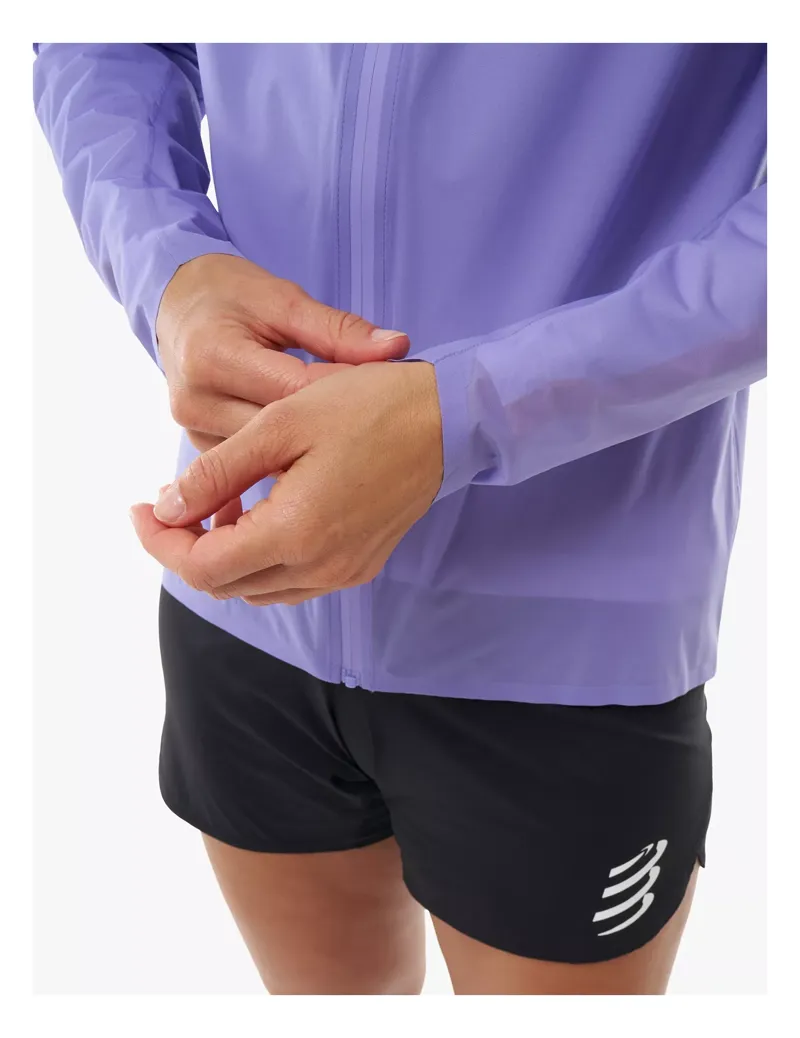 Compressport Hurricane Waterproof Jacket Womens in Aster Purple-3