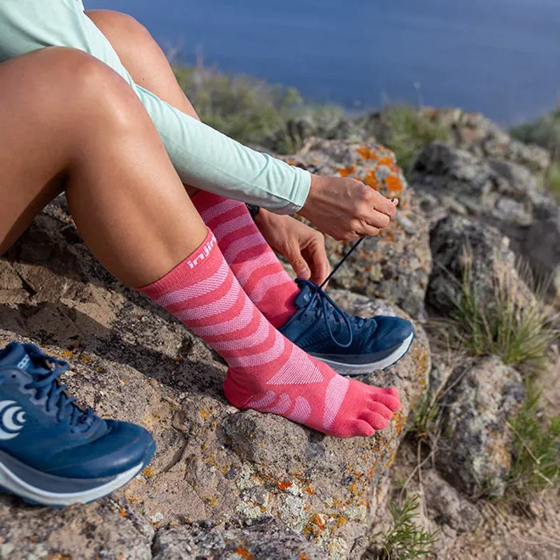 Injinji Ultra Run Crew Women's in Coral-2