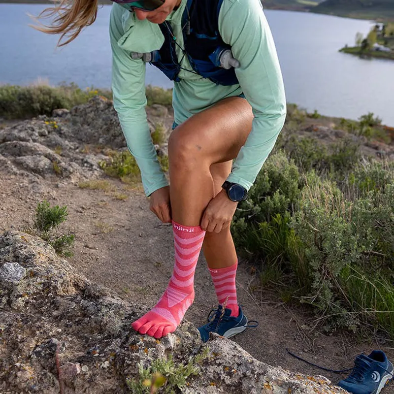 Injinji Ultra Run Crew Women's in Coral-5