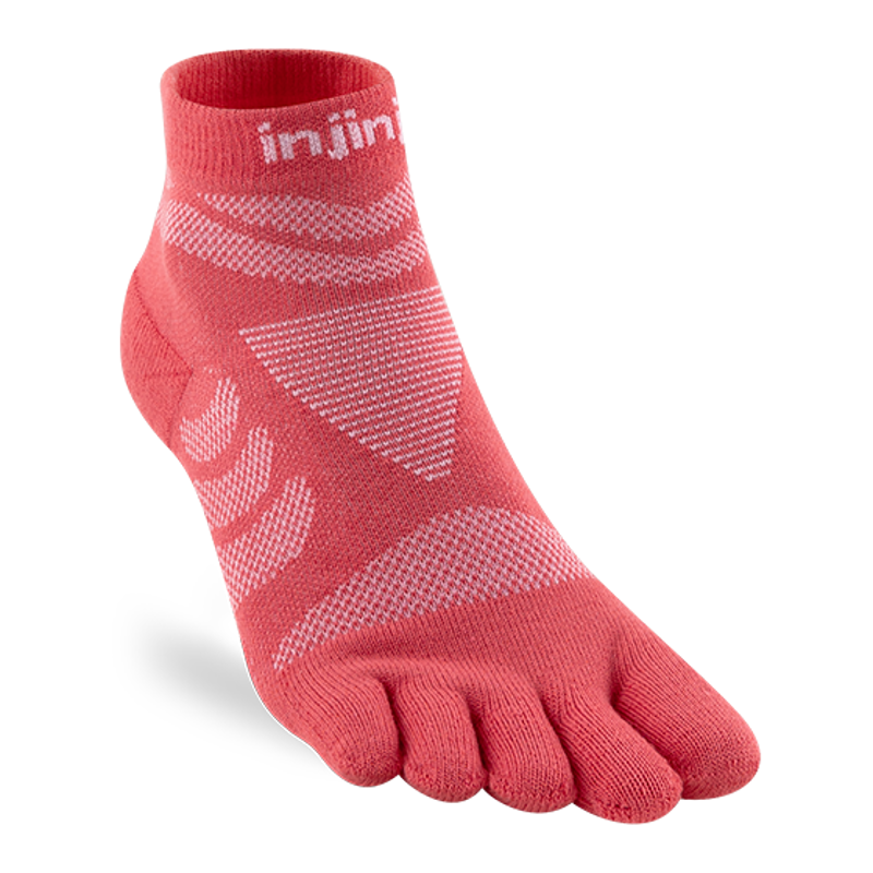 Injinji Ultra Run Mini Crew Women's in Coral-1