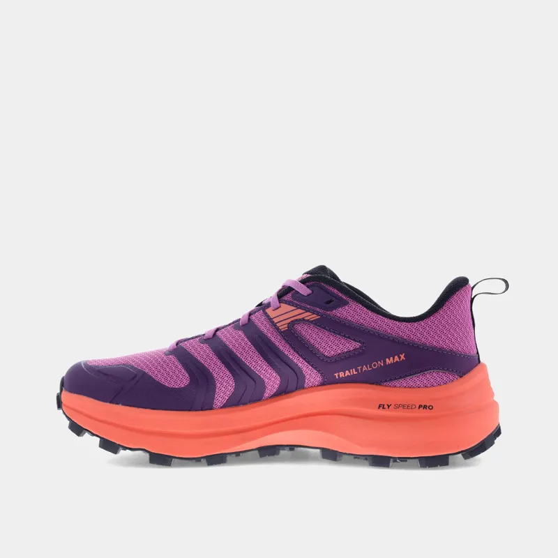 Inov8 TrailTalon Max Trail Running Shoes Womens in Purple/Coral-3
