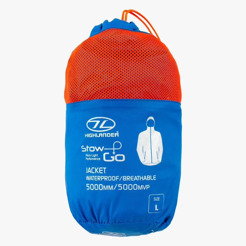 Highlander Stow and Go Packaway Jacket Unisex in Blue-2