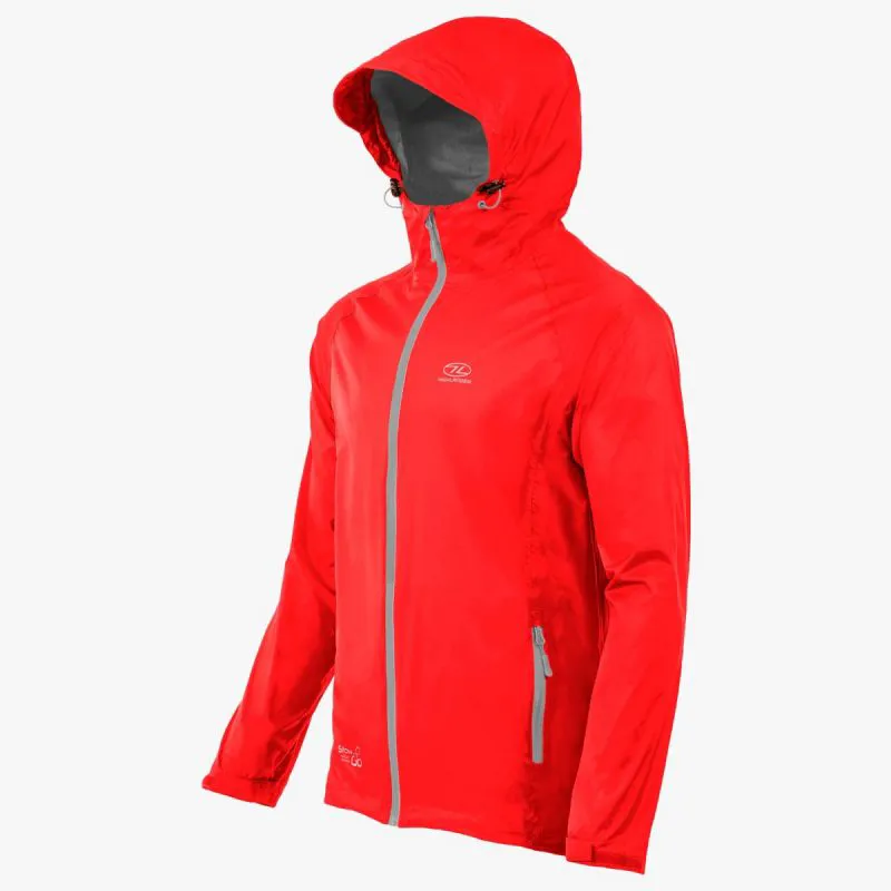 Highlander Stow and Go Packaway Jacket Unisex in Red-1