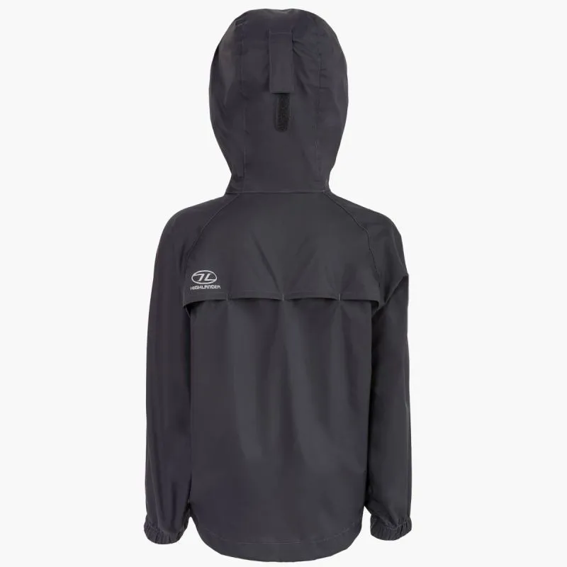 Highlander Stow and Go Packaway Jacket Kids in Charcoal-1