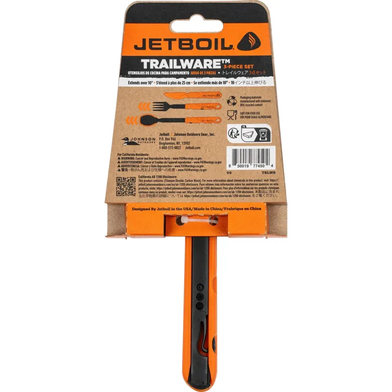 Jetboil Trailware Camping Cutlery in Orange-10
