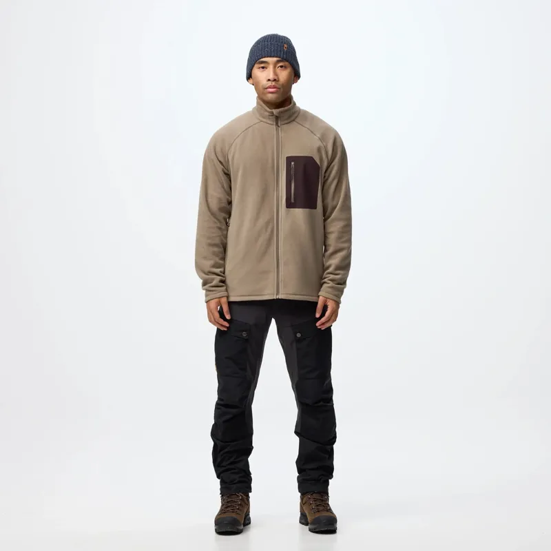 Fjallraven Kaipak Fleece Mens in Dark Navy/Laurel Green-2