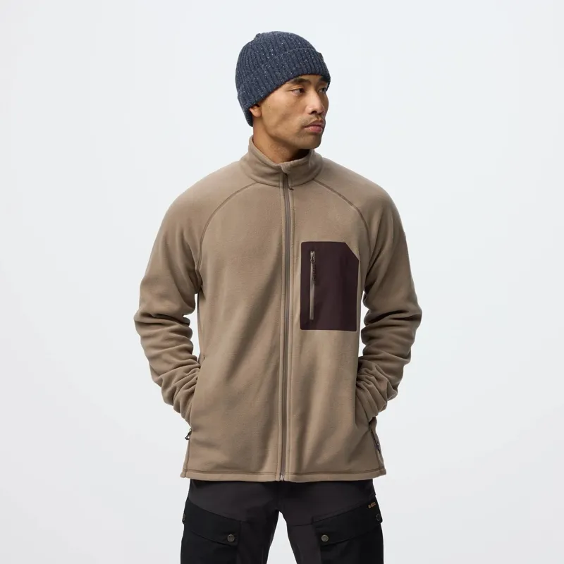 Fjallraven Kaipak Fleece Mens in Dark Navy/Laurel Green-3