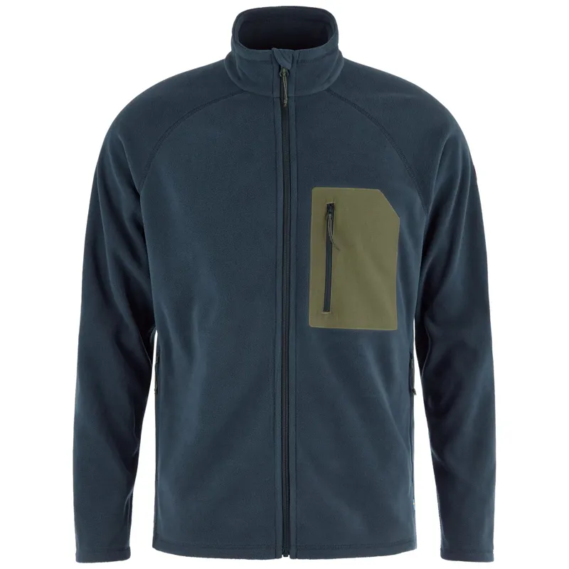 Fjallraven Kaipak Fleece Mens in Dark Navy/Laurel Green