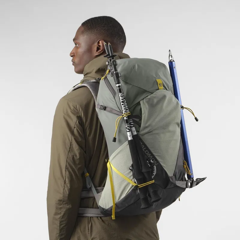 Salomon Aerotrek 30 Hiking Backpack Mens in Sedona Sage/Seagrass/Iron-13