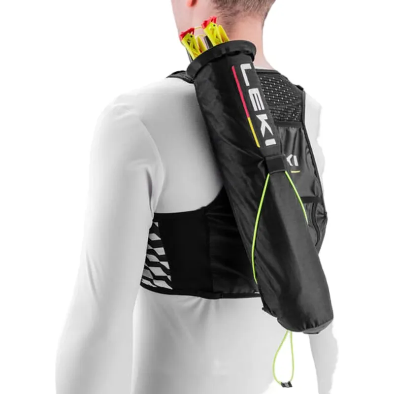Leki Elastic Belt Trail Running Quiver Vest in Black-1