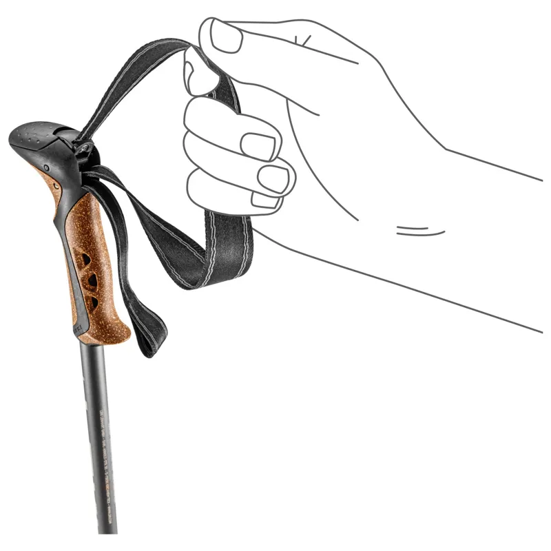 Leki Khumbu Lite Trekking Poles in Black/Pale Clay Light/Anthracite-3