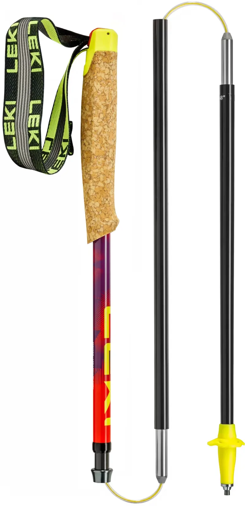 Leki Neotrail Pro FX.One SL Trail Running Poles in Bright Red-2