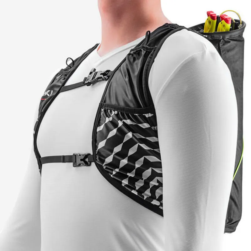 Leki Trail Running Quiver Vest in Black/White/Bright Red-1
