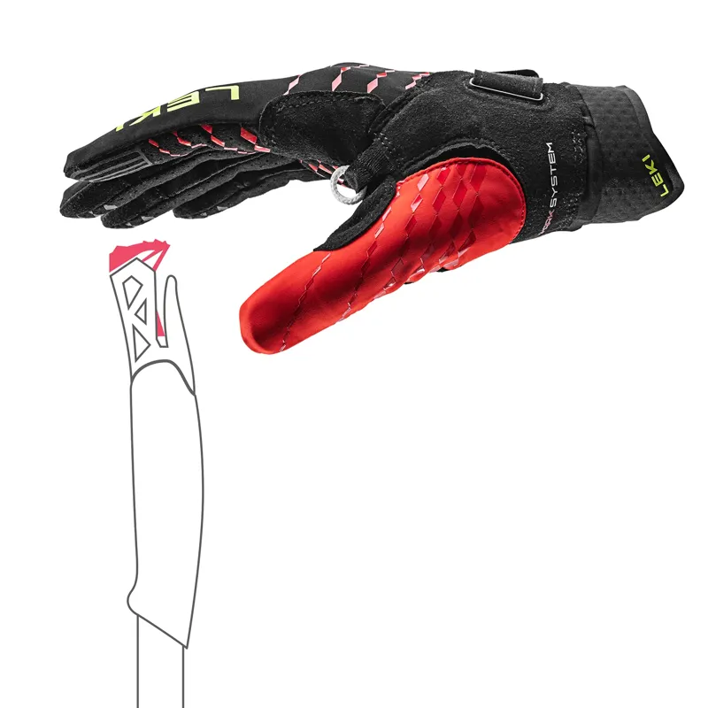 Leki Ultra Trail Breeze Shark in Black/Red/Neon Yellow-1