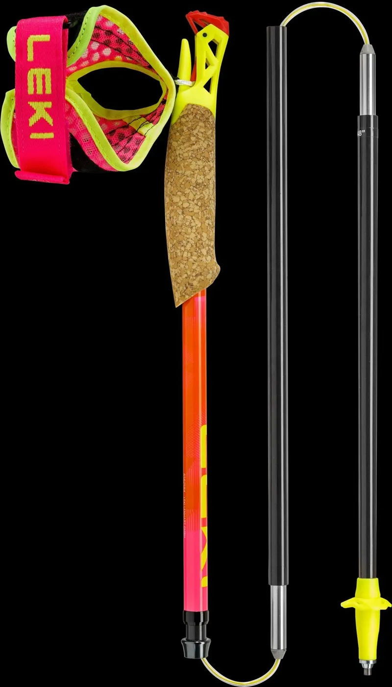 Leki Ultratrail FX.One Superlite Trail Running Poles in Neon Pink-3