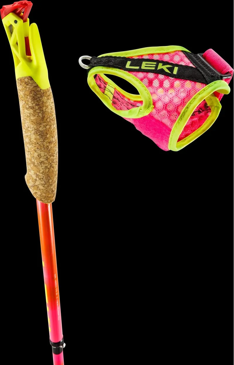 Leki Ultratrail FX.One Superlite Trail Running Poles in Neon Pink-5