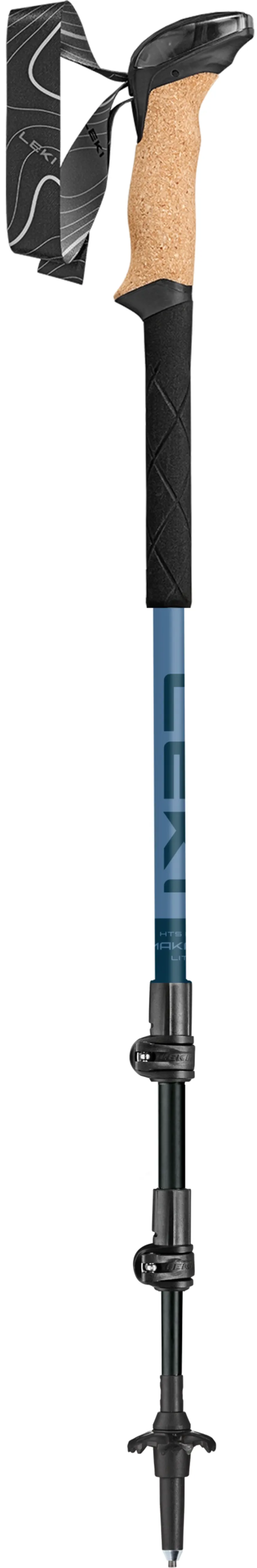 Leki Makalu Cork Lite Trekking Pole in Stone Blue Light/Dark-1