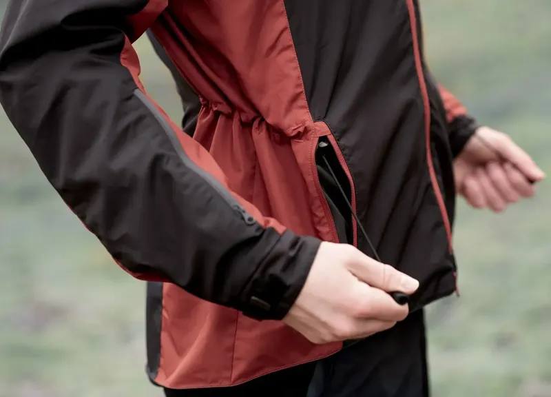Paramo Caminata Jacket Mens in Dark Grey/Outback Red-7